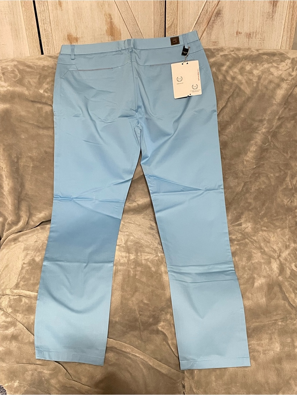 Men's Sky Blue Chino Pants - Picture 4 of 4